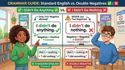 I didn’t do nothing vs I didn’t do anything