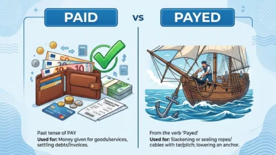paid vs payed
