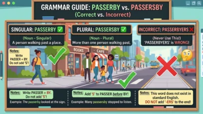 passersby vs passerbyers vs passerby