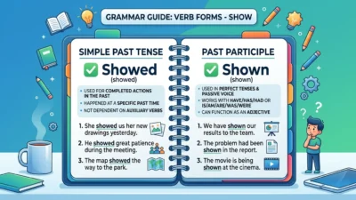 shown vs showed