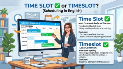 timeslot vs time slot