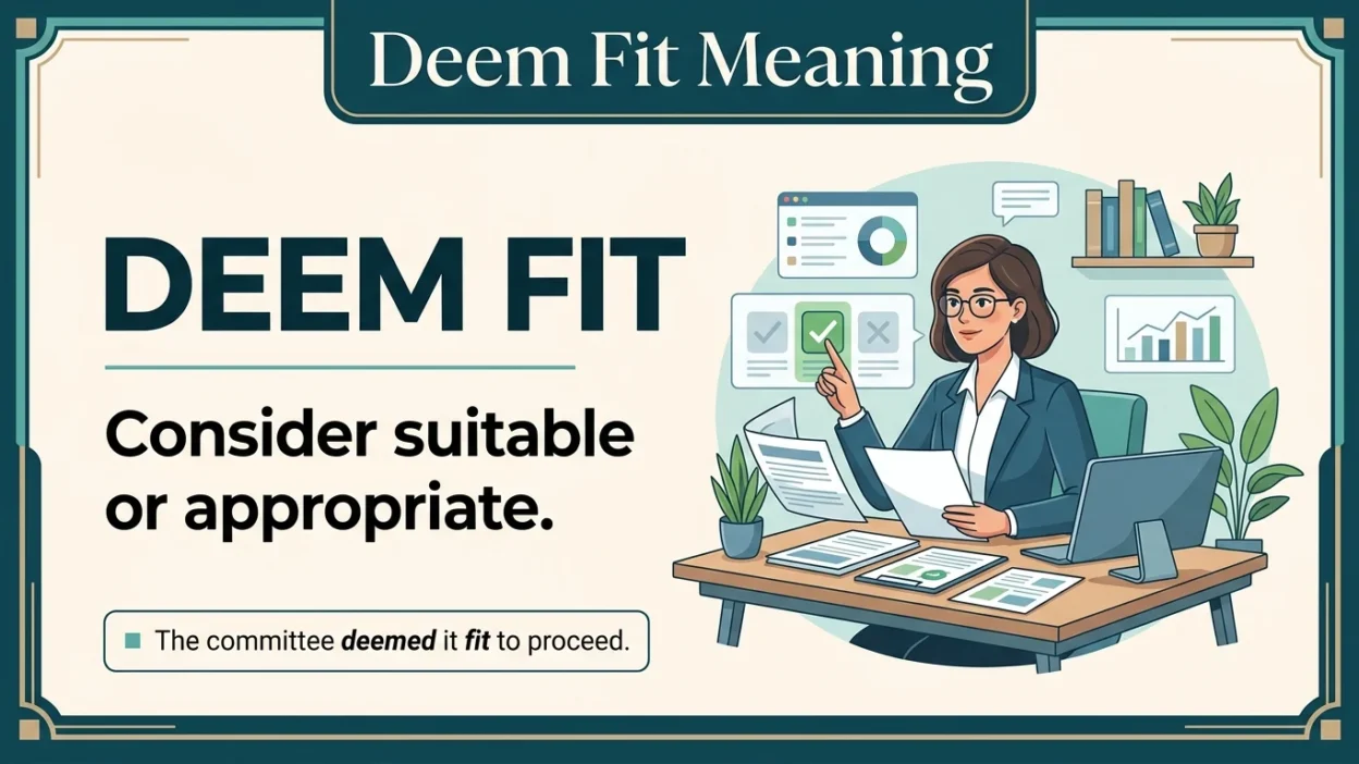 deem fit meaning