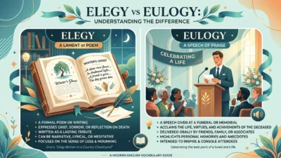 elegy vs eulogy
