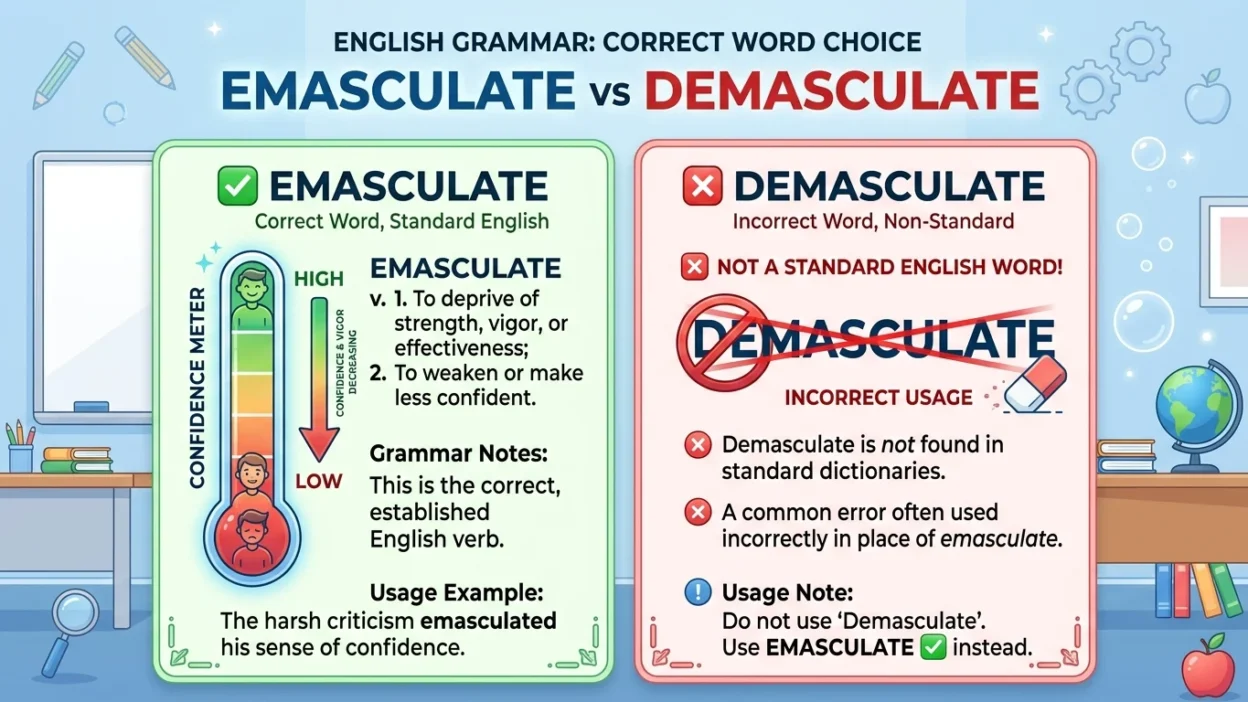 emasculate vs demasculate