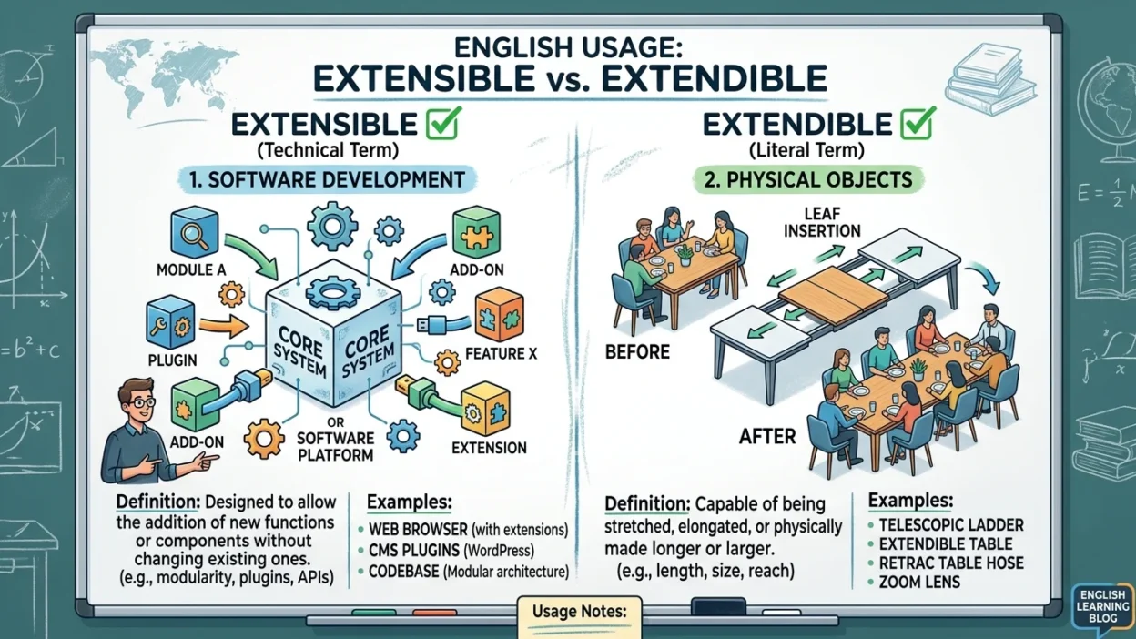 extensible vs extendible