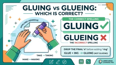 gluing vs glueing