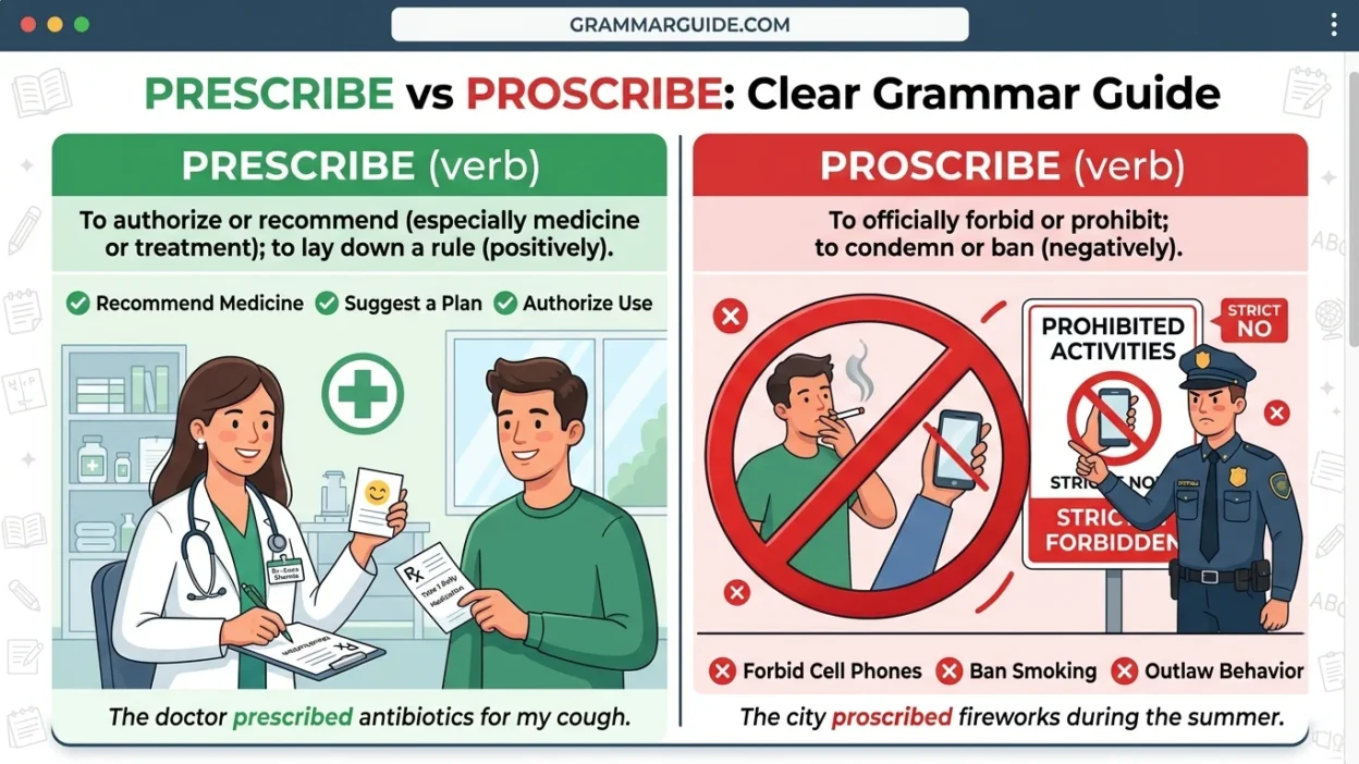 prescribe vs proscribe