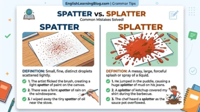 spatter vs splatter