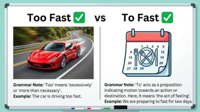 too fast vs to fast
