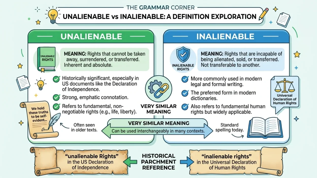 unalienable vs inalienable