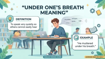 under one’s breath