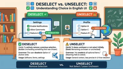 unselect vs deselect