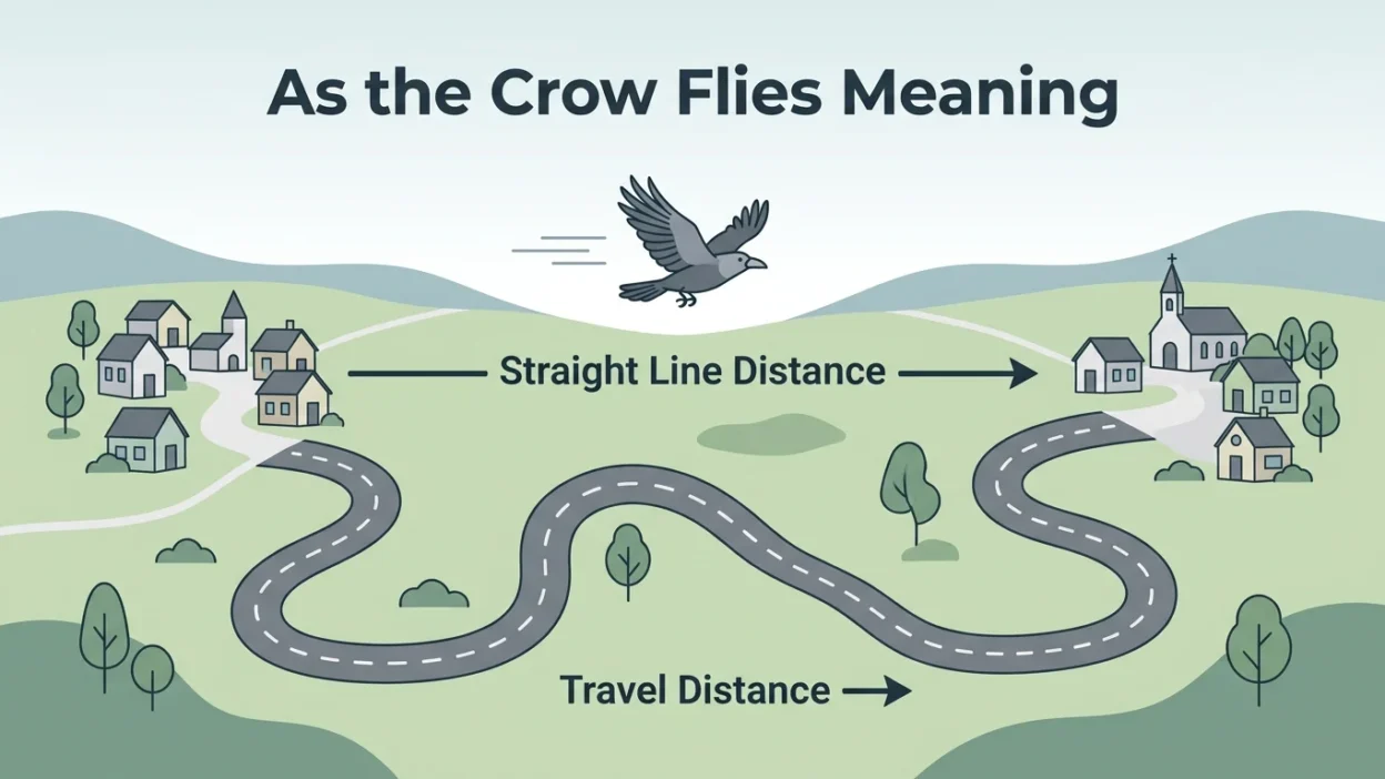 as the crow flies meaning