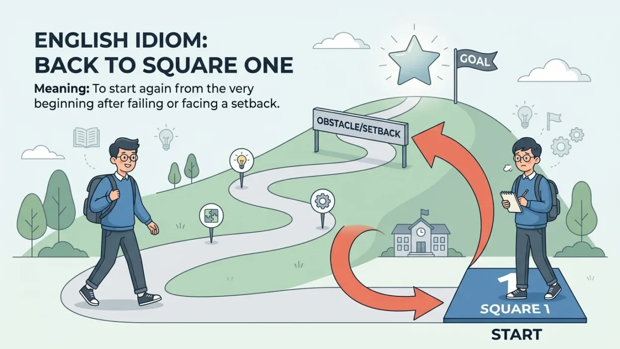 back to square one meaning