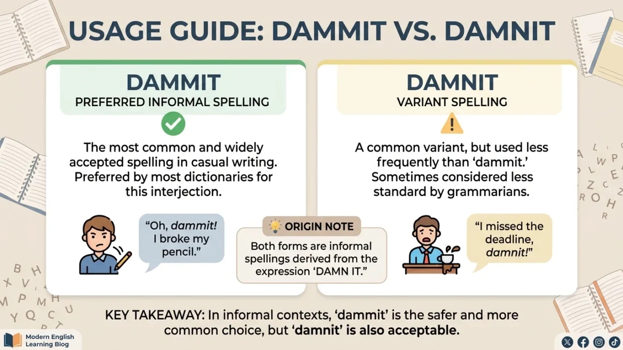 dammit vs damnit