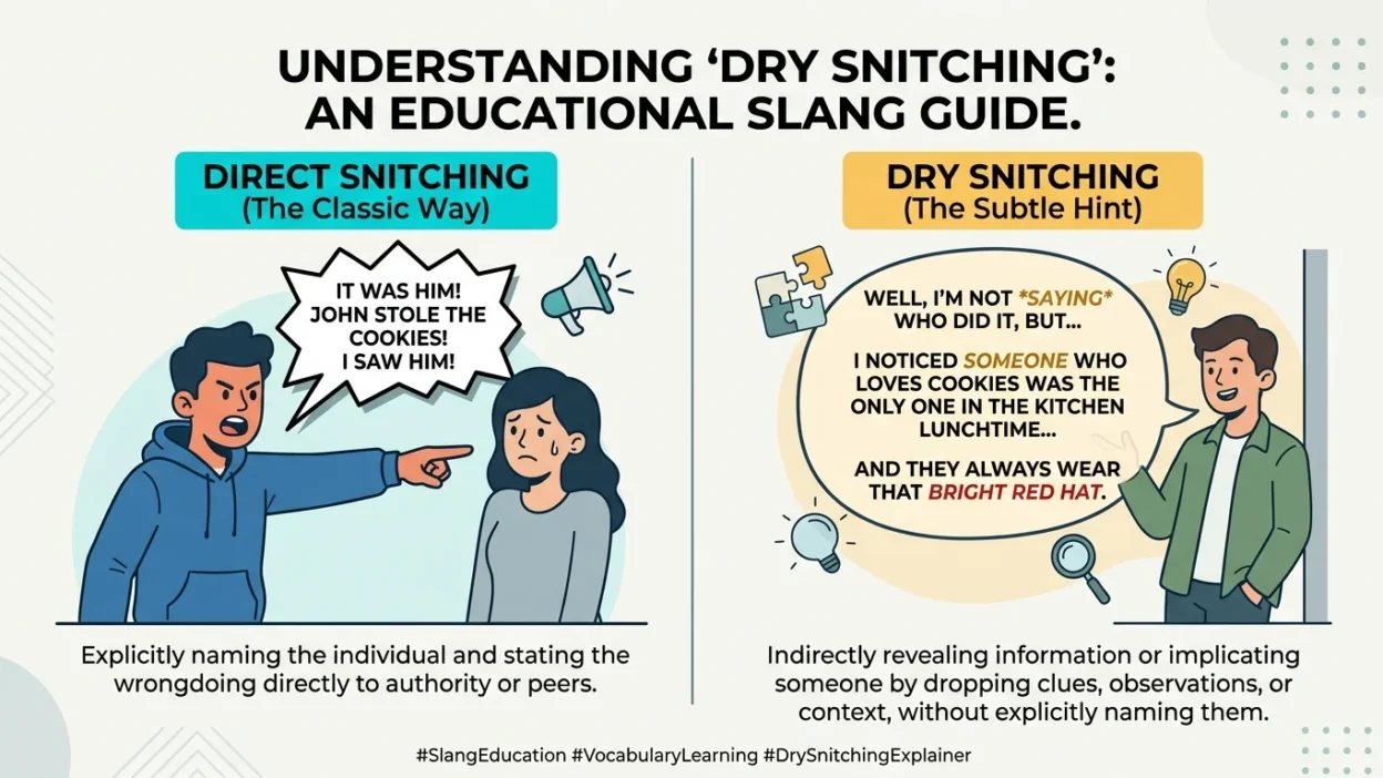dry snitching meaning