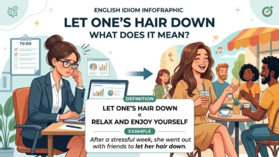 let one’s hair down