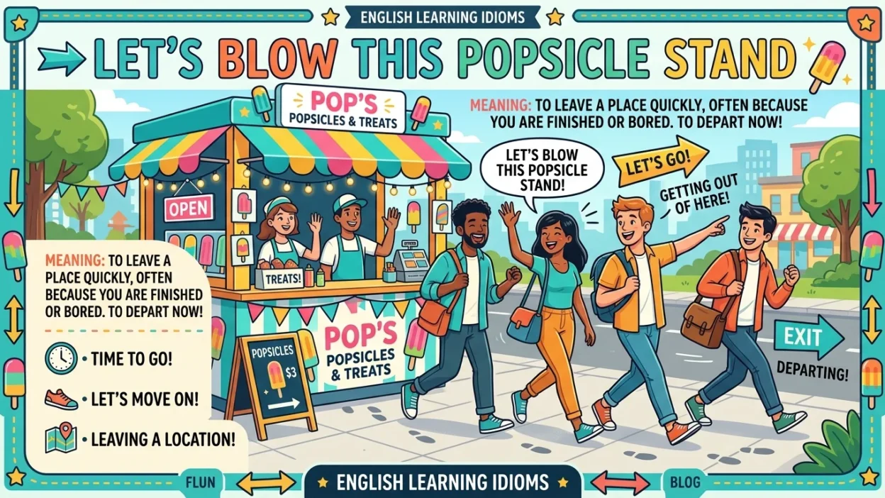 let’s blow this popsicle stand meaning