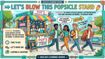 let’s blow this popsicle stand meaning