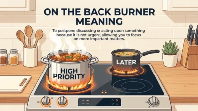 on the back burner meaning