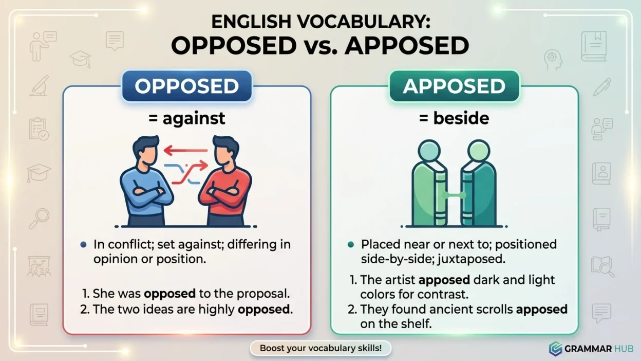 opposed vs apposed
