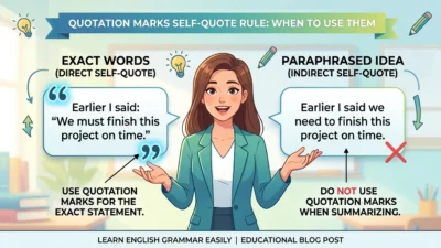 quotation marks self quote rule