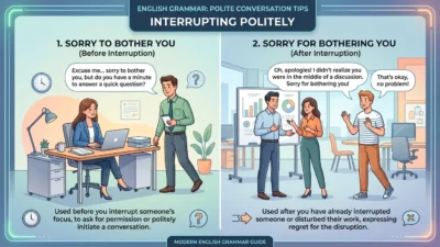 sorry for bothering you vs sorry to bother you