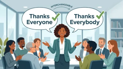 thanks everyone vs thanks everybody
