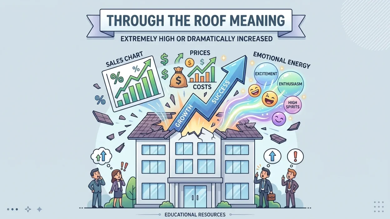 through the roof meaning
