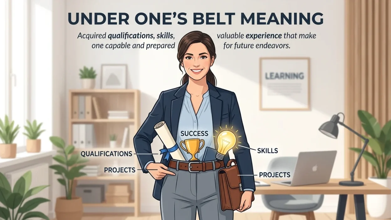 under one’s belt meaning