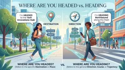 where are you headed vs where are you heading