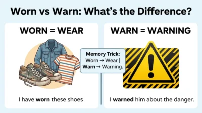 worn vs warn