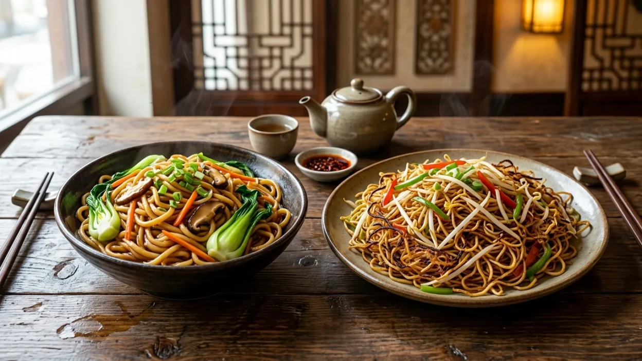 lo mein vs chow mein