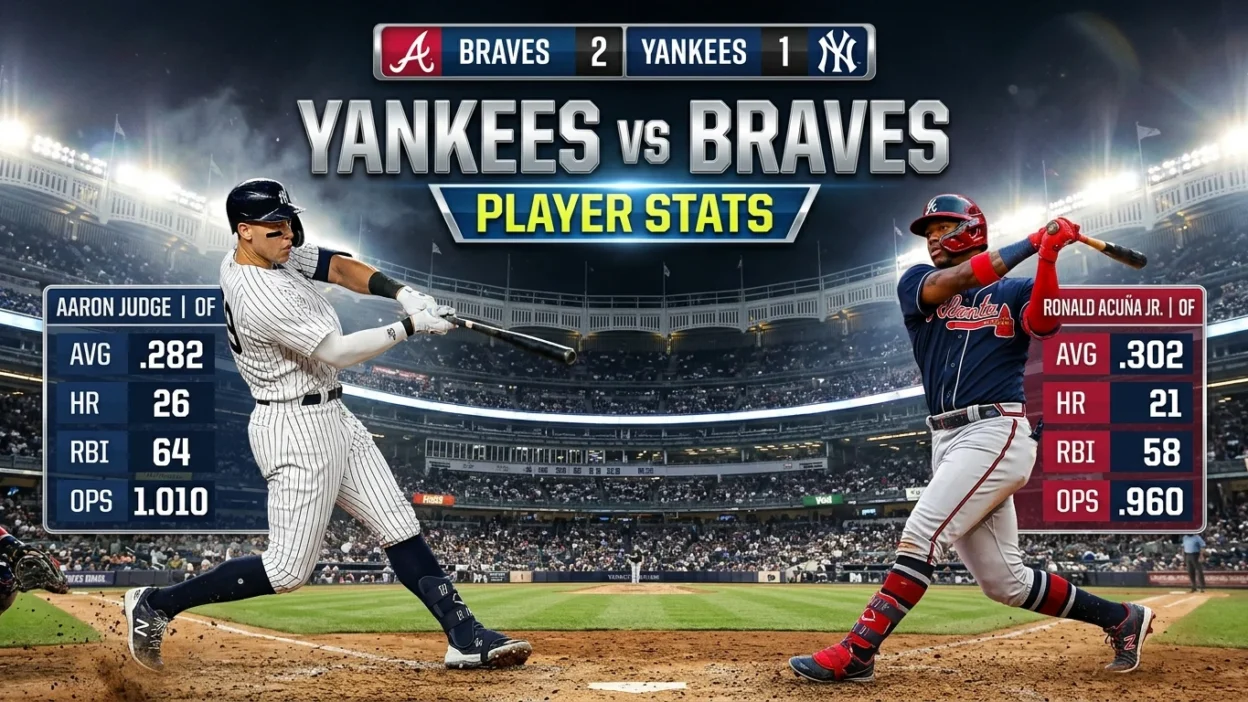 new york yankees vs atlanta braves match player stats