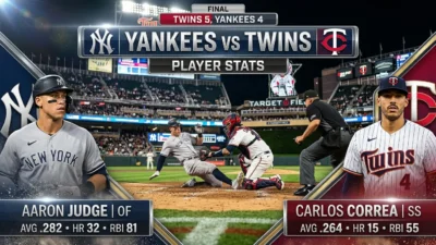 new york yankees vs minnesota twins match player stats