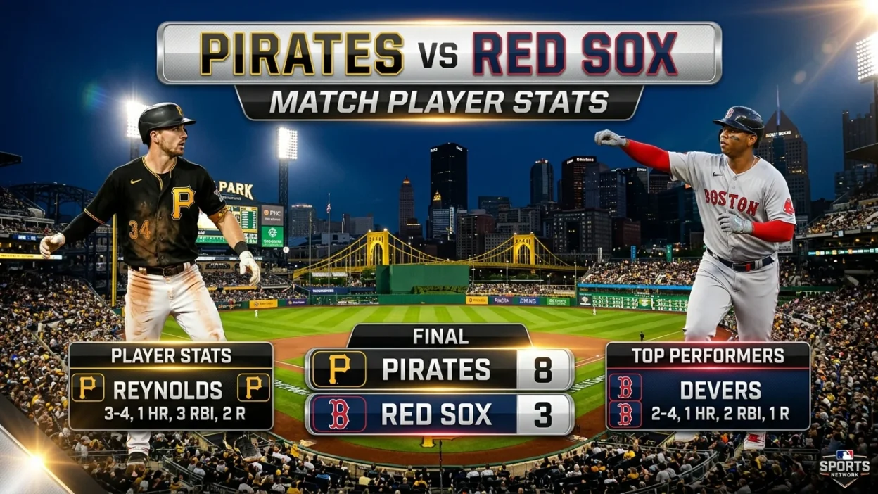 pittsburgh pirates vs red sox match player stats