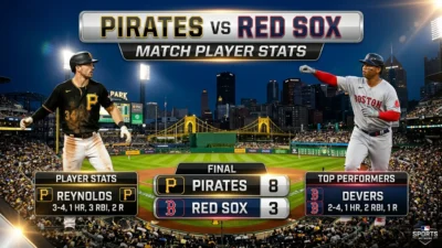 pittsburgh pirates vs red sox match player stats