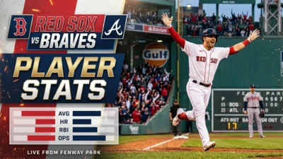 red sox vs atlanta braves match player stats