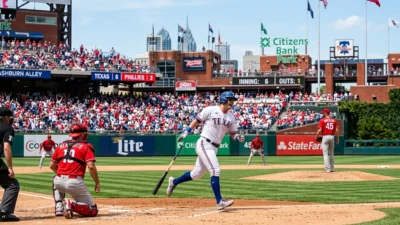texas rangers vs phillies match player stats